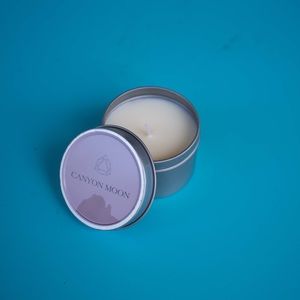 Canyon moon never lit soy wax candle in tin